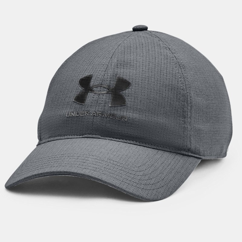 Gorra ajustable Under Armour Iso-Chill ArmourVent™ para hombre Pitch Gris / Negro TALLA ÚNICA
